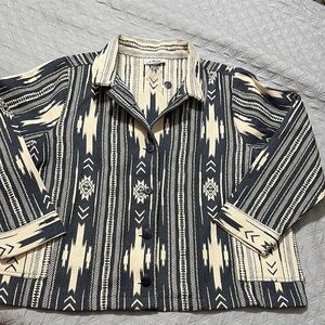 NWOT Womens 2X Back in the Saddle button up blazer style jacket.